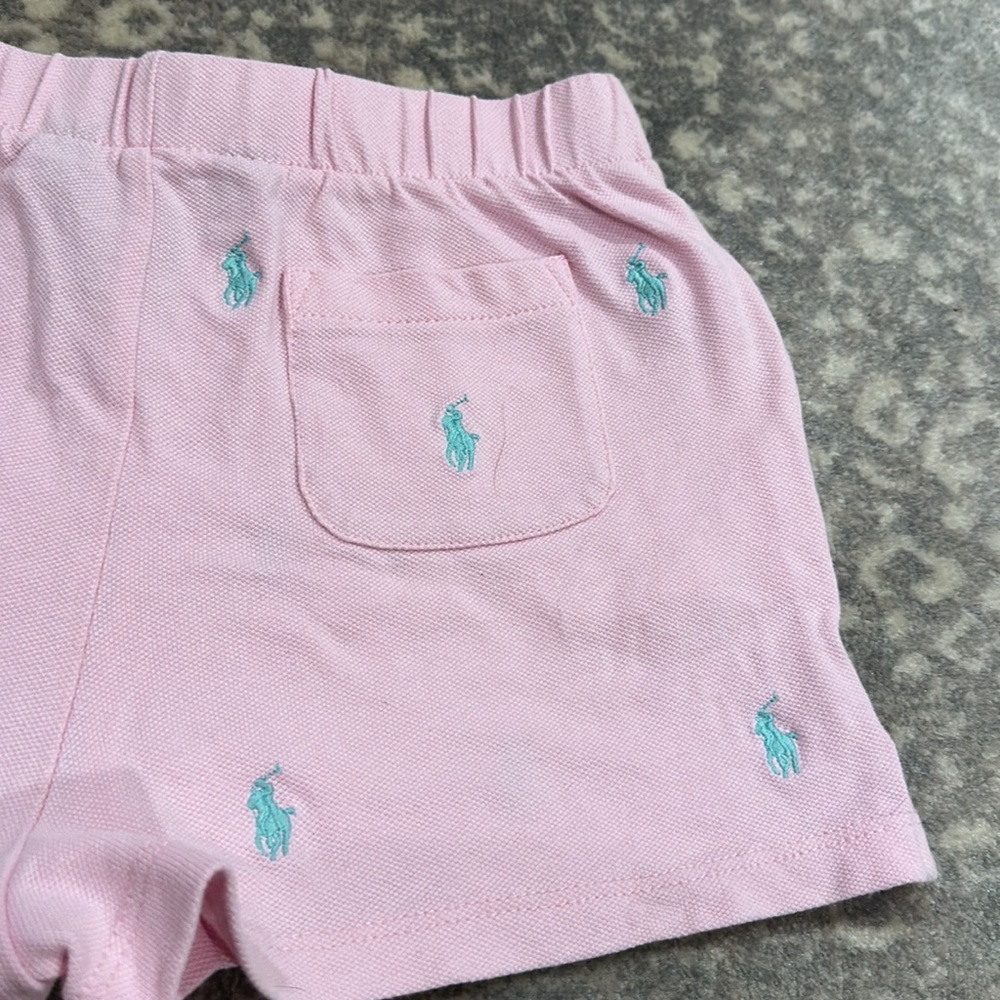 POLO RALPH LAUREN KIDS PINK AND AQUA SHORTS 6X - Picture 6 of 7